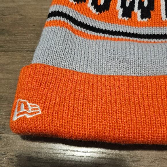 New Era Oklahoma State Cowboys Beanie Hat Orange OSU Pistol Pete Pom Pom Knit - Picture 5 of 10